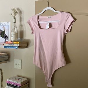 Free people pink bodysuit